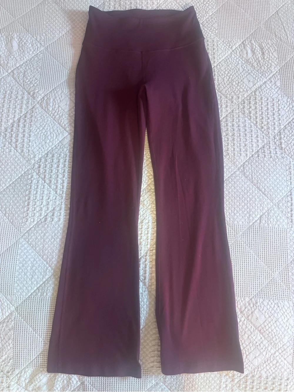 High-Rise Flare Leggings - Deep Plum